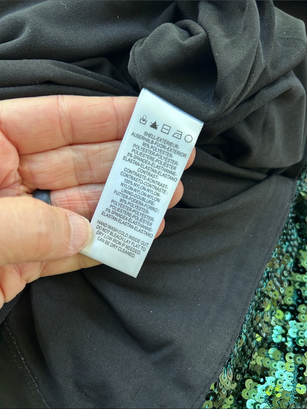 Dress the Population Emery Sequin Midi Dress in Dark Pine S - Picture 6 of 7